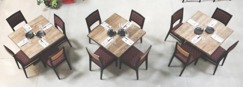 row of table and chairs