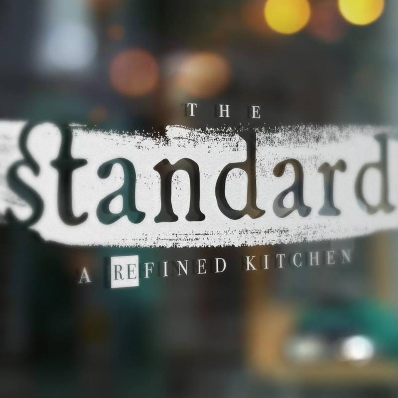 Standard logo on window