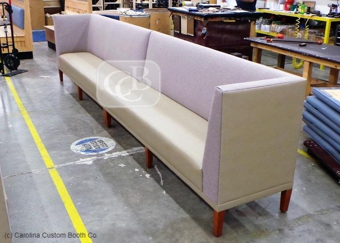 angled view of banquette